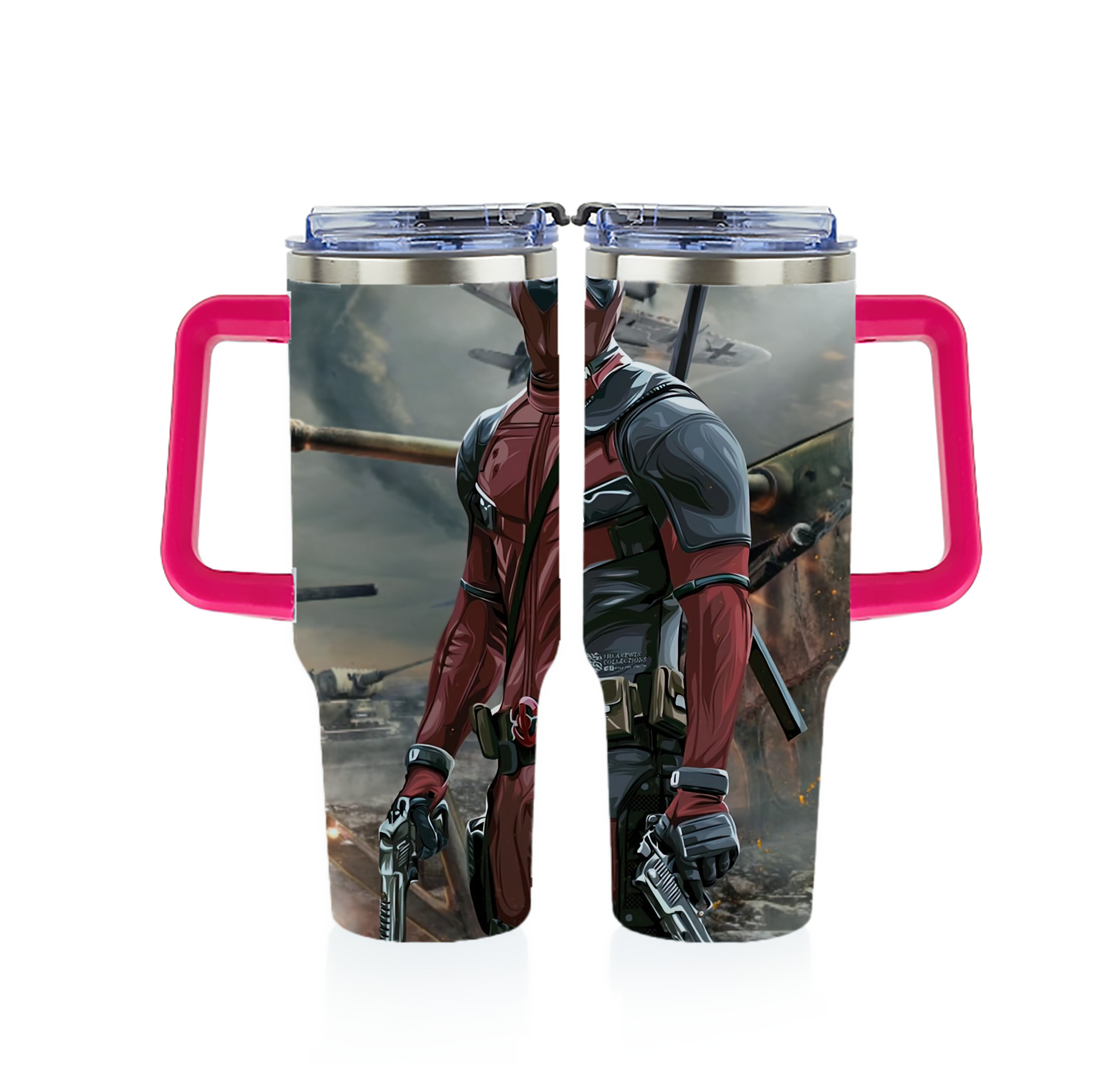 （画像用） Deadpool デッドプール 1200ｍLフルプリント車用タンブラー